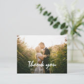 Chic Hand Lettered Wedding Dank u Briefkaart (Staand voorkant)