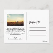 Chic Hand Lettered Wedding Dank u Briefkaart (Achterkant)