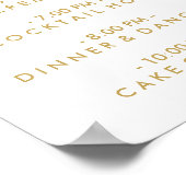 Chic Hand Lettered Wedding Day of Schedule Poster (Hoek)