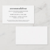 Chic Hand Lettered Wedding Details Enclosure Card Informatiekaartje (Voorkant / Achterkant)