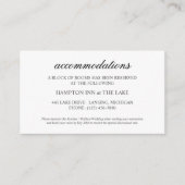 Chic Hand Lettered Wedding Details Enclosure Card Informatiekaartje (Voorkant)