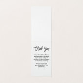 Chic Hand Lettered Wedding Favoriet Donatie Kaarte Kaart (Binnenkant ongevouwen)
