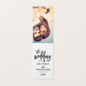 Chic Hand Lettered Wedding Favoriet Donatie Kaarte Kaart (Buitenkant ongevouwen)