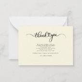 Chic Hand-Lettered Wedding Foto Hartelijk dank Notitiekaartje (Achterkant)