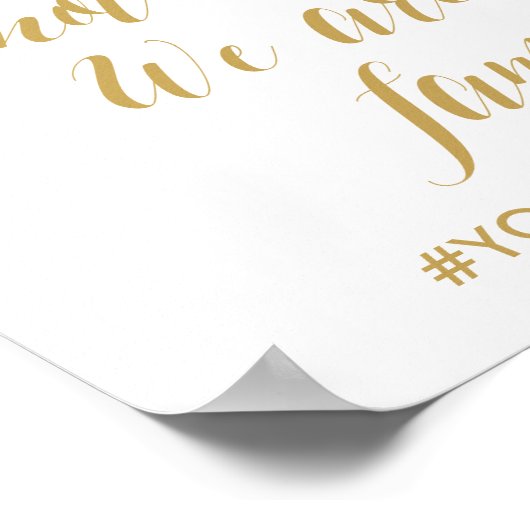 Chic Hand Lettered Wedding Gelieve te kiezen een Z Poster (Hoek)