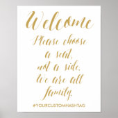 Chic Hand Lettered Wedding Gelieve te kiezen een Z Poster (Voorkant)
