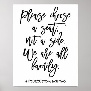 Chic Hand Lettered Wedding Gelieve te kiezen een Z Poster
