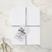 Chic Hand Lettered Wedding Gift Label Cadeaulabel (Met Touw)