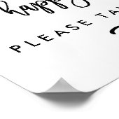 Chic Hand Lettered Wedding Happy Tears Print (Hoek)