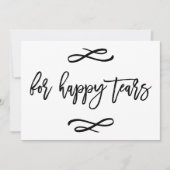 Chic Hand Lettered Wedding Happy Tears Print (Voorkant)