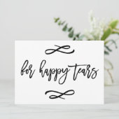 Chic Hand Lettered Wedding Happy Tears Print (Staand voorkant)