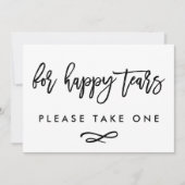 Chic Hand Lettered Wedding Happy Tears Print (Voorkant)