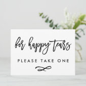 Chic Hand Lettered Wedding Happy Tears Print (Staand voorkant)