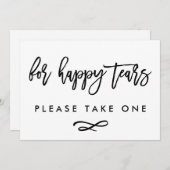 Chic Hand Lettered Wedding Happy Tears Print (Voorkant / Achterkant)