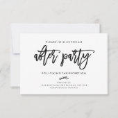 Chic Hand Lettered Wedding na partijuitnodiging Kaart (Voorkant)