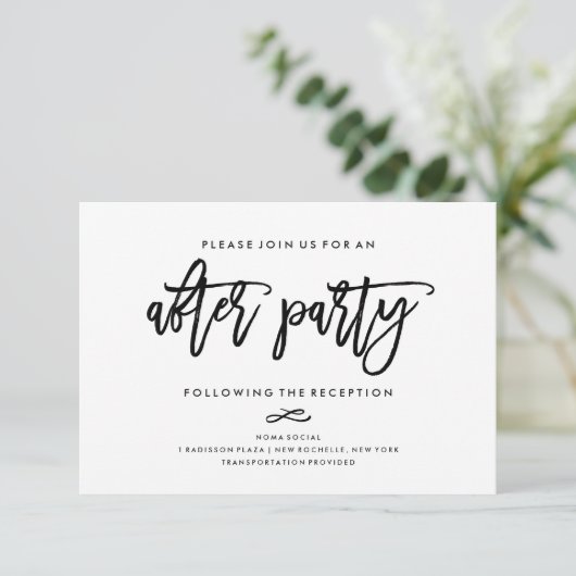 Chic Hand Lettered Wedding na partijuitnodiging Kaart (Staand voorkant)