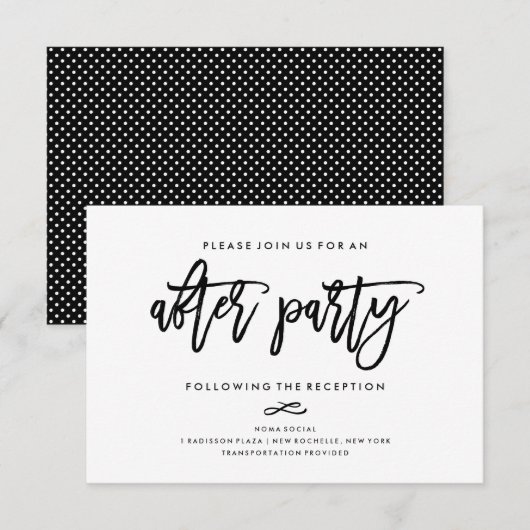 Chic Hand Lettered Wedding na partijuitnodiging Kaart (Voorkant / Achterkant)