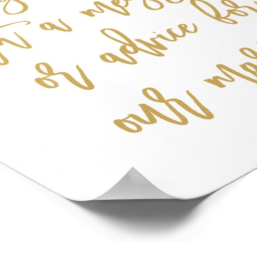 Chic Hand Lettered Wedding Photo Guestbook Poster (Hoek)