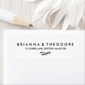 Chic Hand Lettered Wedding Return-adreslabel Etiket (Insitu)