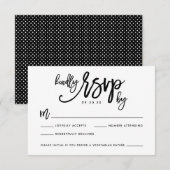 Chic Hand Lettered Wedding RSVP-kaart RSVP Kaartje (Voorkant / Achterkant)