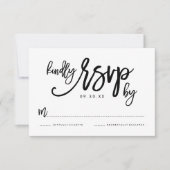 Chic Hand Lettered Wedding RSVP-kaart RSVP Kaartje (Voorkant)