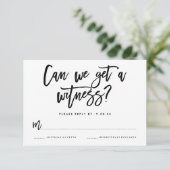 Chic Hand Lettered Wedding RSVP-kaart RSVP Kaartje (Staand voorkant)