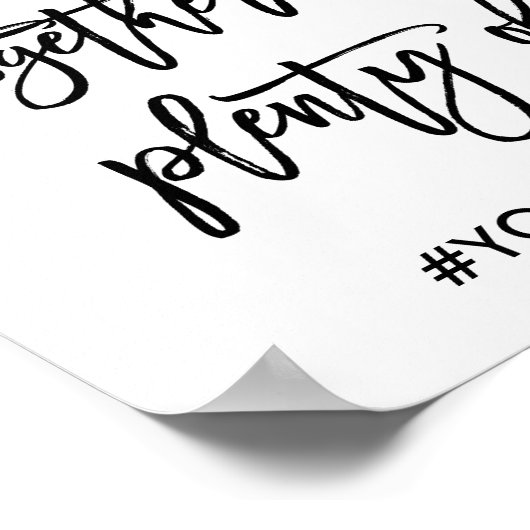 Chic Hand Lettered Wedding Seating Sign Poster (Hoek)