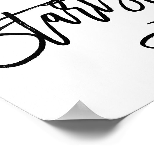 Chic Hand Lettered Wedding Sign. Gelukkig ooit na Poster (Hoek)