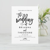 Chic Hand Lettered Wedding Uitnodiging (Staand voorkant)