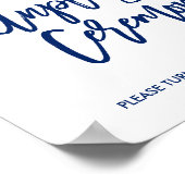 Chic Hand Lettered Wedding Unplugged Ceremony Sign Poster (Hoek)