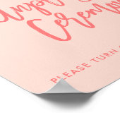 Chic Hand Lettered Wedding Unplugged Ceremony Sign Poster (Hoek)