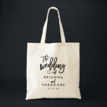 Chic Hand Lettered Wedding Weekend Canvas tas<br><div class="desc">Deze moderne en gepersonaliseerde canvas tassen zijn geweldig,  net als de gunsten of welkomstzakken voor je bruiloft.</div>