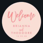 Chic Hand Lettered Wedding Welkome Sticker | koraa<br><div class="desc">Welkom Sticker</div>
