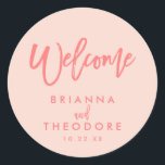 Chic Hand Lettered Wedding Welkome Sticker | koraa<br><div class="desc">Welkom Sticker</div>