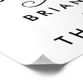 Chic Hand Lettered Wedding Welkomstteken Poster (Hoek)