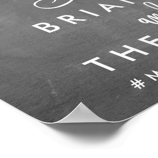 Chic Hand Lettered Wedding Welkomstteken Poster (Hoek)