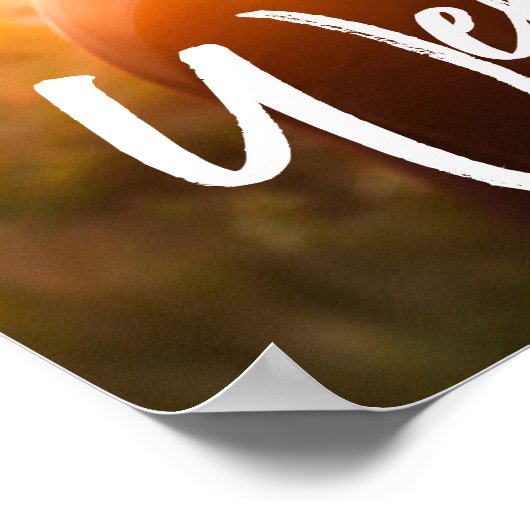 Chic Hand Lettered Welkome Poster van de Foto (Hoek)