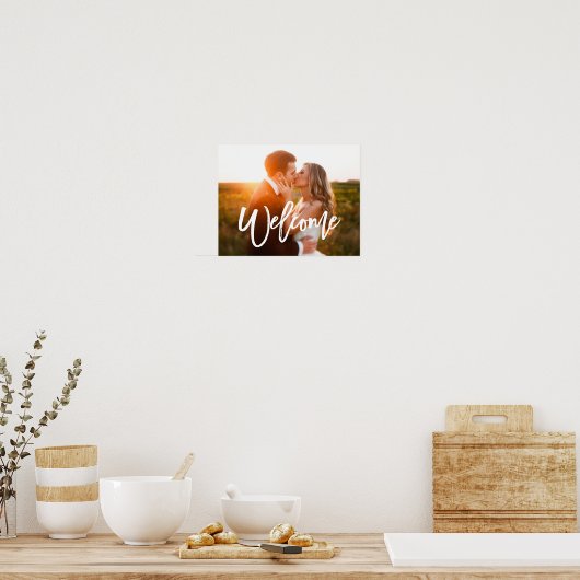 Chic Hand Lettered Welkome Poster van de Foto (Keuken)