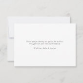 Chic Hand Letterig manuscript Dank u Fotokaart Bedankkaart (Achterkant)