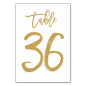 Chic Hand Letterige tabelnummer Gold | Tabel 36 Kaart (Achterkant)