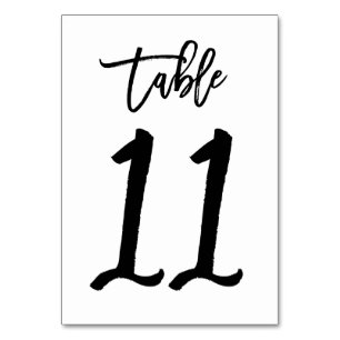 Chic Hand Letterige Table Number Card Tabel 11 Kaart