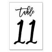 Chic Hand Letterige Table Number Card | Tabel 11 Kaart (Voorkant)