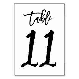 Chic Hand Letterige Table Number Card | Tabel 11 Kaart