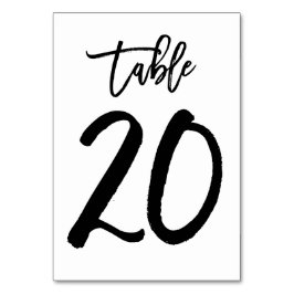 Chic Hand Letterige Table Number Card | Tabel 20 Kaart
