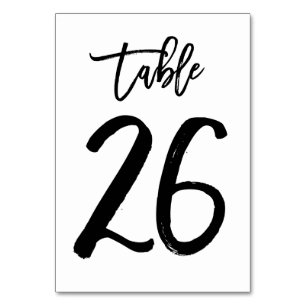 Chic Hand Letterige Table Number Card   Tabel 26 Kaart