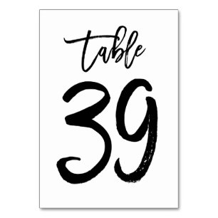 Chic Hand Letterige Table Number Card   Tabel 39 Kaart