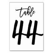 Chic Hand Letterige Table Number Card | Tabel 44 Kaart (Voorkant)