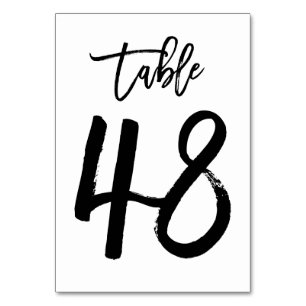 Chic Hand Letterige Table Number Card Tabel 48 Kaart