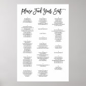 Chic Hand Lettertype alfabetisch zetschema Poster (Voorkant)