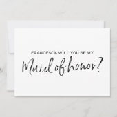 Chic Hand: "Wil je mijn bruidsmeisje zijn?" Kaart (Voorkant)